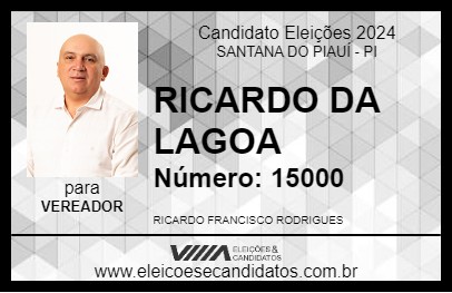 Candidato RICARDO DA LAGOA 2024 - SANTANA DO PIAUÍ - Eleições