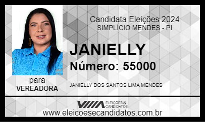 Candidato JANIELLY 2024 - SIMPLÍCIO MENDES - Eleições