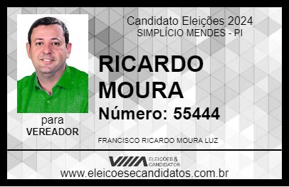 Candidato RICARDO MOURA 2024 - SIMPLÍCIO MENDES - Eleições