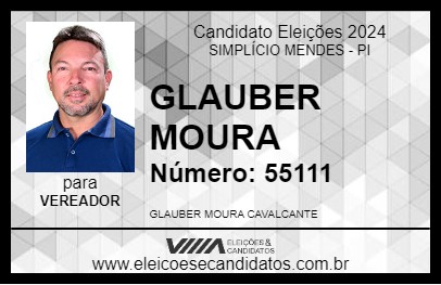 Candidato GLAUBER MOURA 2024 - SIMPLÍCIO MENDES - Eleições