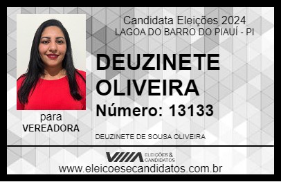 Candidato DEUZINETE OLIVEIRA 2024 - LAGOA DO BARRO DO PIAUÍ - Eleições