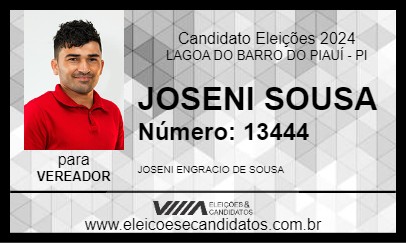 Candidato JOSENI SOUSA 2024 - LAGOA DO BARRO DO PIAUÍ - Eleições