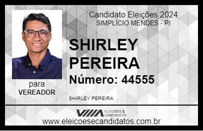 Candidato SHIRLEY PEREIRA 2024 - SIMPLÍCIO MENDES - Eleições