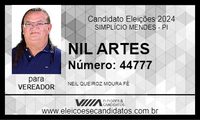 Candidato NIL ARTES 2024 - SIMPLÍCIO MENDES - Eleições