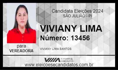 Candidato VIVIANY LIMA 2024 - SÃO JULIÃO - Eleições