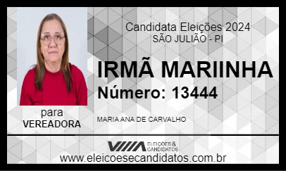 Candidato IRMÃ MARIINHA 2024 - SÃO JULIÃO - Eleições