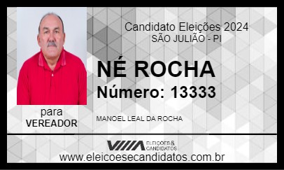 Candidato NÉ ROCHA 2024 - SÃO JULIÃO - Eleições