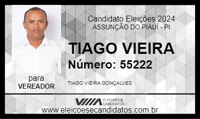 Candidato TIAGO VIEIRA 2024 - ASSUNÇÃO DO PIAUÍ - Eleições