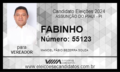 Candidato FABINHO 2024 - ASSUNÇÃO DO PIAUÍ - Eleições