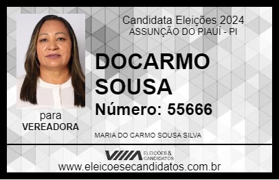 Candidato DOCARMO SOUSA 2024 - ASSUNÇÃO DO PIAUÍ - Eleições