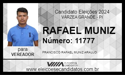 Candidato RAFAEL MUNIZ 2024 - VÁRZEA GRANDE - Eleições