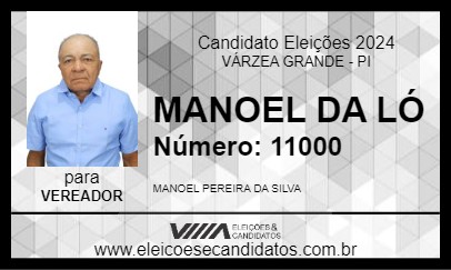 Candidato MANOEL DA LÓ 2024 - VÁRZEA GRANDE - Eleições