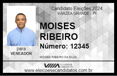 Candidato MOISES RIBEIRO 2024 - VÁRZEA GRANDE - Eleições