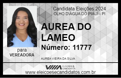 Candidato AUREA DO LAMEO 2024 - OLHO D\ÁGUA DO PIAUÍ - Eleições