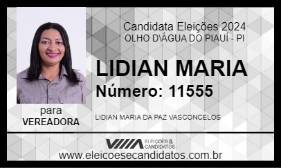 Candidato LIDIAN MARIA 2024 - OLHO D\ÁGUA DO PIAUÍ - Eleições