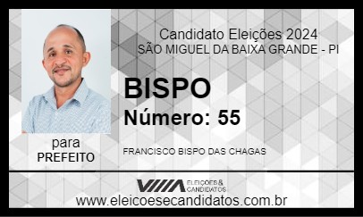 Candidato BISPO 2024 - SÃO MIGUEL DA BAIXA GRANDE - Eleições