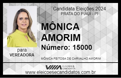 Candidato MÔNICA AMORIM 2024 - PRATA DO PIAUÍ - Eleições