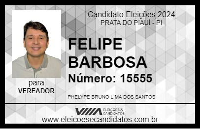 Candidato FELIPE BARBOSA 2024 - PRATA DO PIAUÍ - Eleições