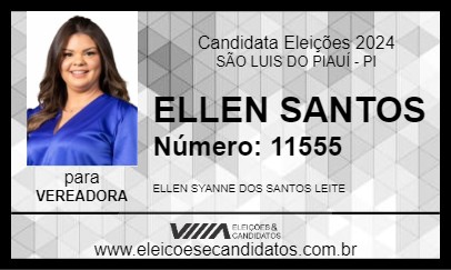 Candidato ELLEN SANTOS 2024 - SÃO LUIS DO PIAUÍ - Eleições