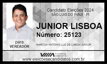 Candidato JUNIOR LISBOA 2024 - SÃO LUIS DO PIAUÍ - Eleições