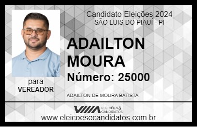 Candidato ADAILTON MOURA 2024 - SÃO LUIS DO PIAUÍ - Eleições