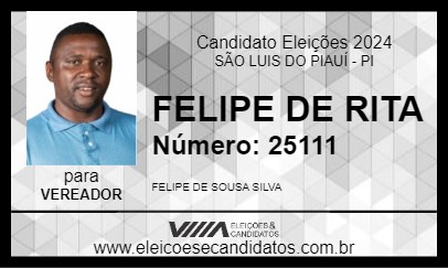 Candidato FELIPE DE RITA 2024 - SÃO LUIS DO PIAUÍ - Eleições