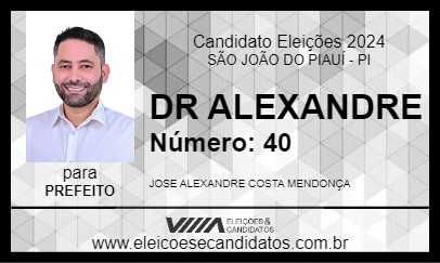 Candidato DR ALEXANDRE 2024 - SÃO JOÃO DO PIAUÍ - Eleições