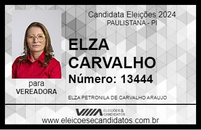 Candidato ELZA CARVALHO 2024 - PAULISTANA - Eleições