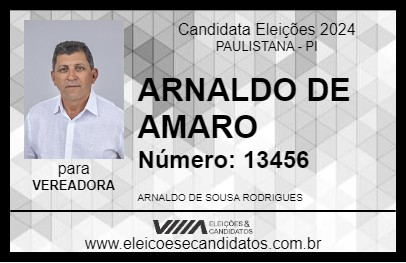 Candidato ARNALDO DE AMARO 2024 - PAULISTANA - Eleições