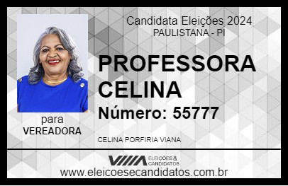 Candidato PROFESSORA CELINA 2024 - PAULISTANA - Eleições