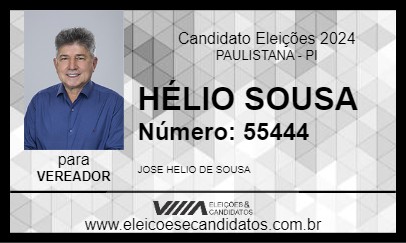 Candidato HÉLIO SOUSA 2024 - PAULISTANA - Eleições