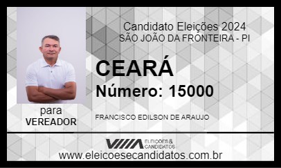 Candidato CEARÁ 2024 - SÃO JOÃO DA FRONTEIRA - Eleições