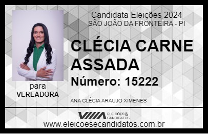 Candidato CLÉCIA CARNE ASSADA 2024 - SÃO JOÃO DA FRONTEIRA - Eleições