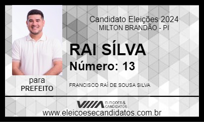 Candidato RAI SÍLVA 2024 - MILTON BRANDÃO - Eleições