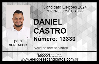 Candidato DANIEL CASTRO 2024 - CORONEL JOSÉ DIAS - Eleições