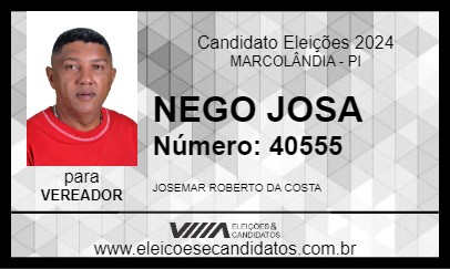 Candidato NEGO JOSA 2024 - MARCOLÂNDIA - Eleições