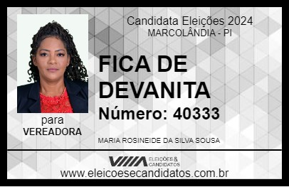 Candidato FICA DE DEVANITA 2024 - MARCOLÂNDIA - Eleições