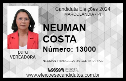 Candidato NEUMAN COSTA 2024 - MARCOLÂNDIA - Eleições