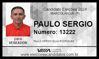 Candidato PAULO SERGIO 2024 - MARCOLÂNDIA - Eleições