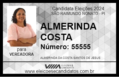 Candidato ALMERINDA COSTA 2024 - SÃO RAIMUNDO NONATO - Eleições