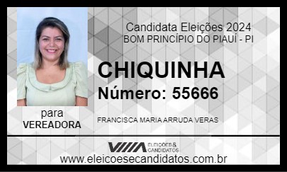 Candidato CHIQUINHA 2024 - BOM PRINCÍPIO DO PIAUÍ - Eleições