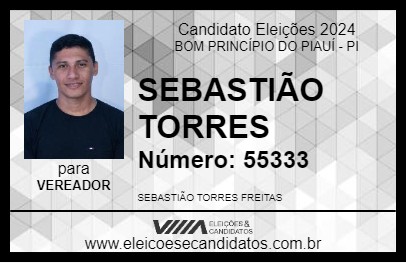 Candidato SEBASTIÃO TORRES 2024 - BOM PRINCÍPIO DO PIAUÍ - Eleições