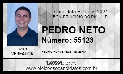 Candidato PEDRO NETO 2024 - BOM PRINCÍPIO DO PIAUÍ - Eleições