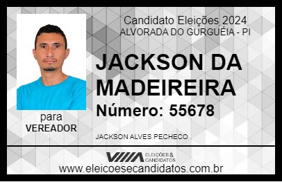 Candidato JACKSON DA MADEIREIRA 2024 - ALVORADA DO GURGUÉIA - Eleições