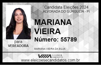 Candidato MARIANA VIEIRA 2024 - ALVORADA DO GURGUÉIA - Eleições