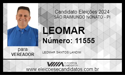 Candidato LEOMAR LANDIM 2024 - SÃO RAIMUNDO NONATO - Eleições