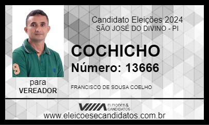 Candidato COCHICHO 2024 - SÃO JOSÉ DO DIVINO - Eleições