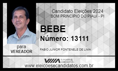 Candidato BEBE 2024 - BOM PRINCÍPIO DO PIAUÍ - Eleições