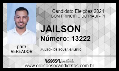 Candidato JAILSON 2024 - BOM PRINCÍPIO DO PIAUÍ - Eleições