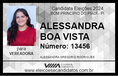 Candidato ALESSANDRA BOA VISTA 2024 - BOM PRINCÍPIO DO PIAUÍ - Eleições